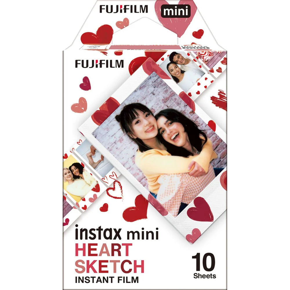 FUJIFILM INSTAX Mini Heart Sketch Film - 10 Pack